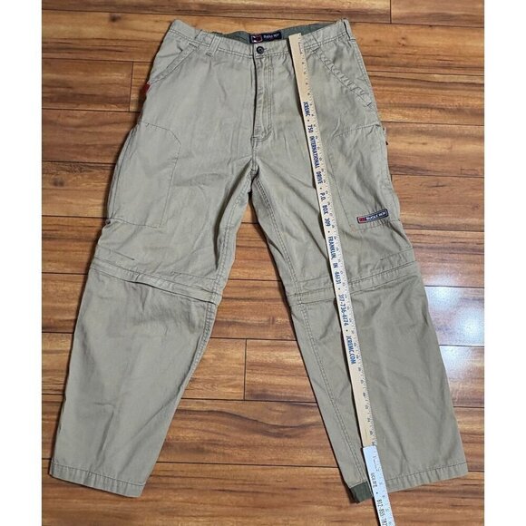 Bugle Boy Men's Khaki Tan Cargo Pants With Zip-Off Legs Size 34x30 Gorpcore Conv - Picture 2 of 12